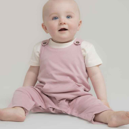 LW651 Larkwood Baby/Toddler Organic Cotton Dungarees image 1
