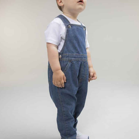 LW700 Larkwood Kids Denim Dungarees image 1