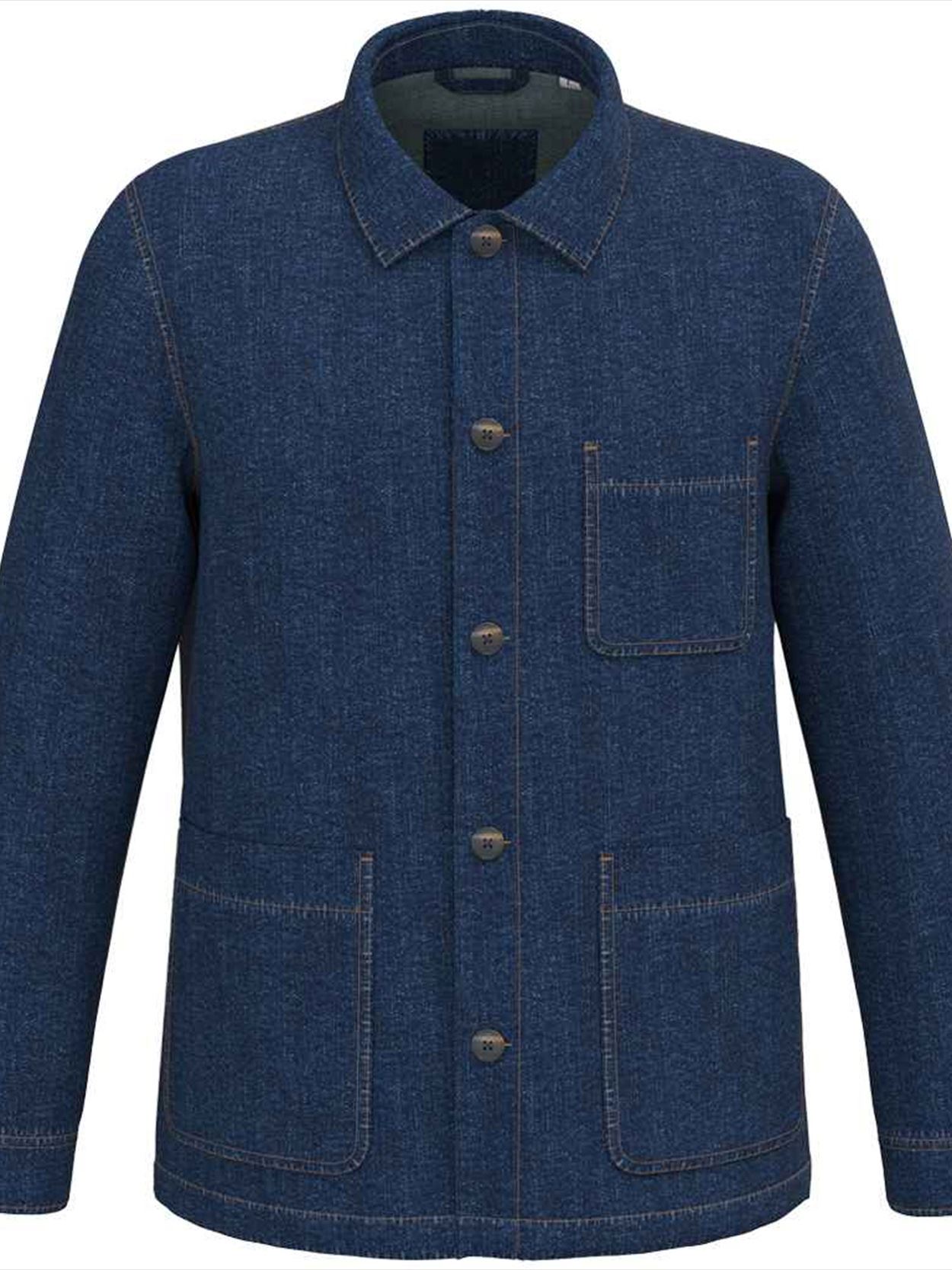 NS614 Native Spirit Unisex Dropped Shoulder Denim Jacket image 1