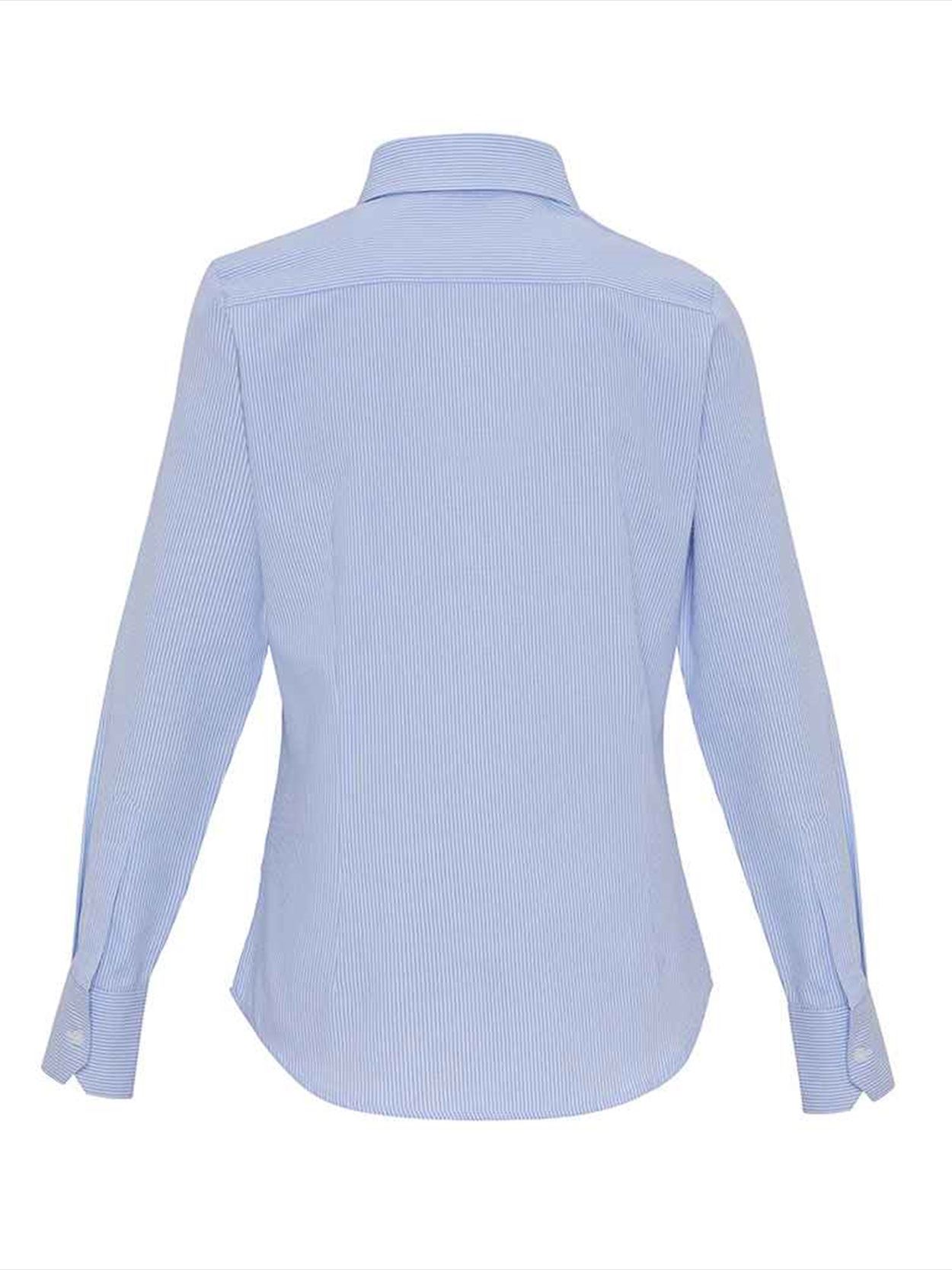 PR338 Premier Ladies Long Sleeve Striped Oxford Shirt image 2