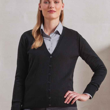 PR402 Premier Ladies Essential Acrylic V Neck Cardigan image 1
