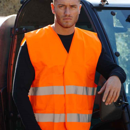 PW309 C474 Portwest Hi-Vis Two Band Vest image 1