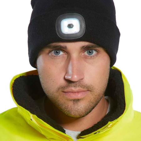 PW667 B029 Portwest LED Head Light Beanie image 1