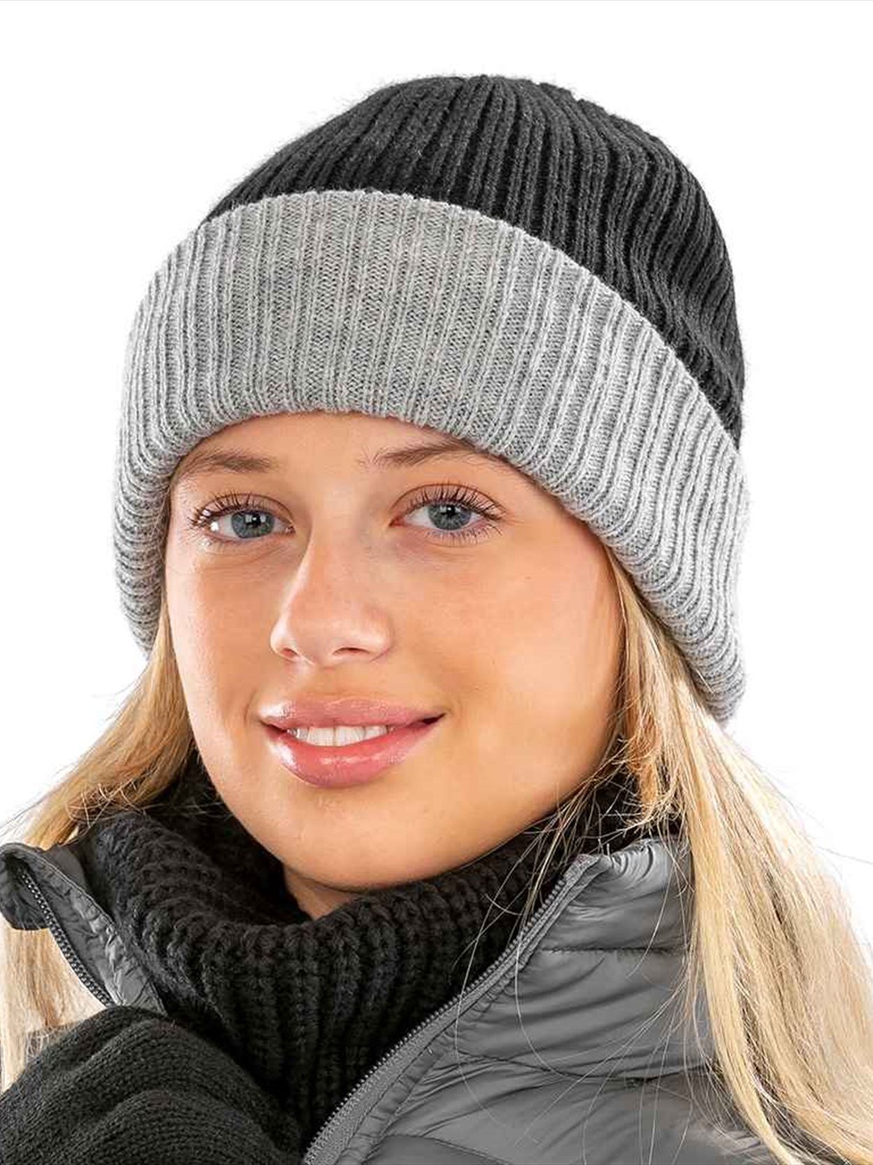 RC378X Result Double Layer Knitted Hat image 1