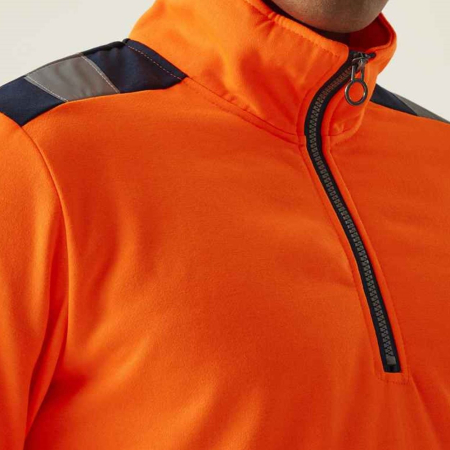 RG460 TRF670 Regatta High Visibility Pro 1/4 Zip Sweatshirt image 1