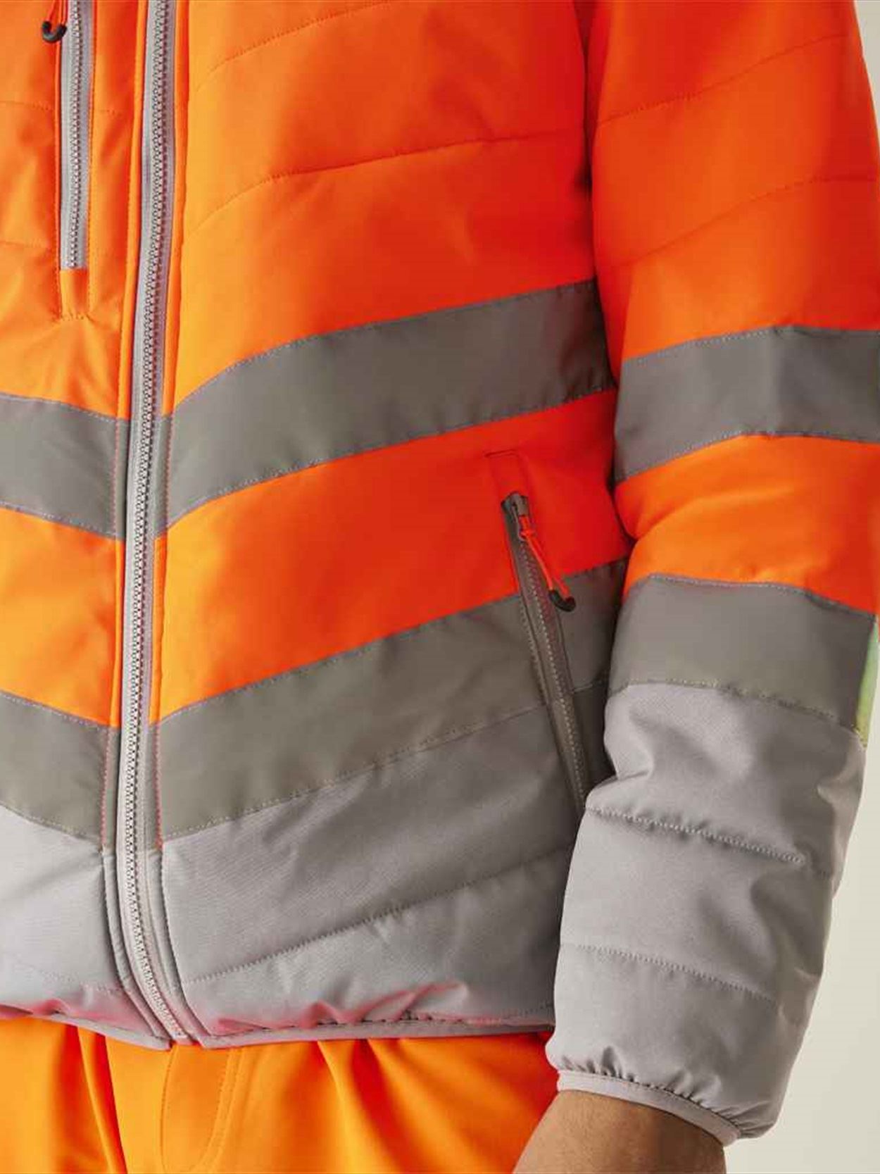 RG548 TRA943 Regatta High Visibility Two Tone Thermal Baffle Jacket image 1