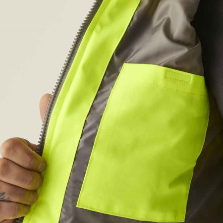 RG549 TRB202 Regatta High Visibility Two Tone Thermal Baffle Bodywarmer image 1