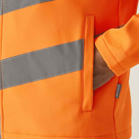 RG557 TRA712 Regatta High Visibility Pro Contract Ablaze Soft Shell Jacket image 1
