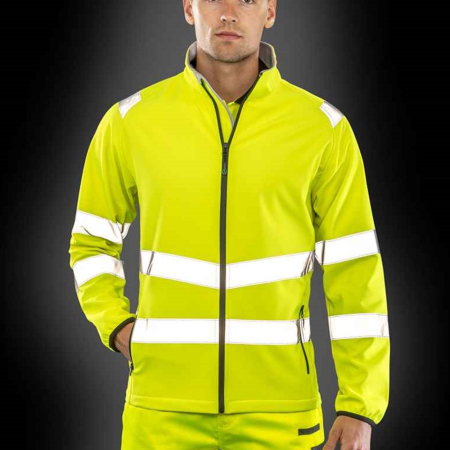 RS505 R505X Result Recycled Printable Safety Soft Shell Jacket image 1