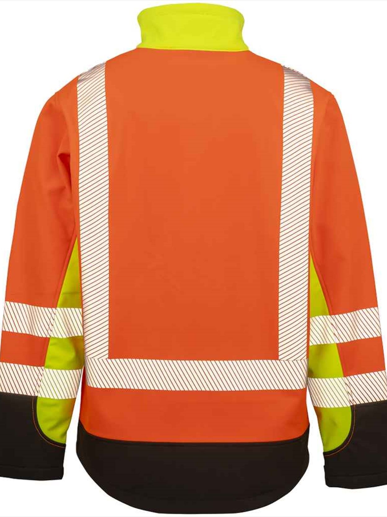 RS506 R506X Result Recycled Three Layer Printable 3-Tone Safety Soft Shell Jacket image 2