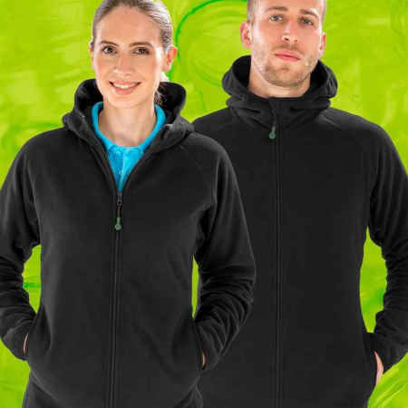 RS906 R906X Result Recycled Hooded Micro Fleece Jacket image 1