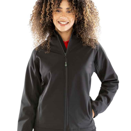 RS911F R911F Result Recycled Ladies Three Layer Printable Hooded Soft Shell Jacket image 1