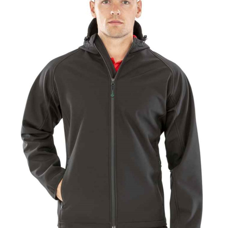 RS911M R911M Result Recycled Three Layer Printable Hooded Soft Shell Jacket image 1