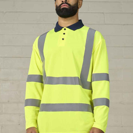 RX715 Pro RTX High Visibility Long Sleeve Polo Shirt image 1