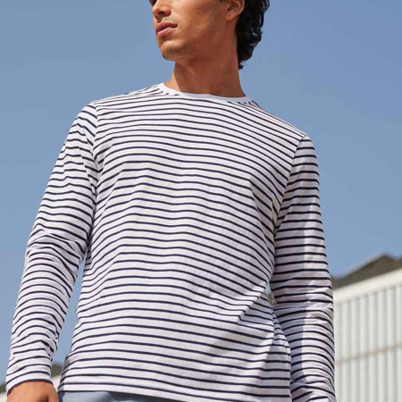 SF204 SF Clothing Unisex Long Sleeve Striped T-Shirt image 1