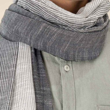 SP151 Spasso Urban Grey Striped Scarf image 1