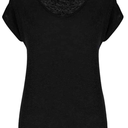SP321 Spasso Ladies V Neck Linen T-Shirt image 1