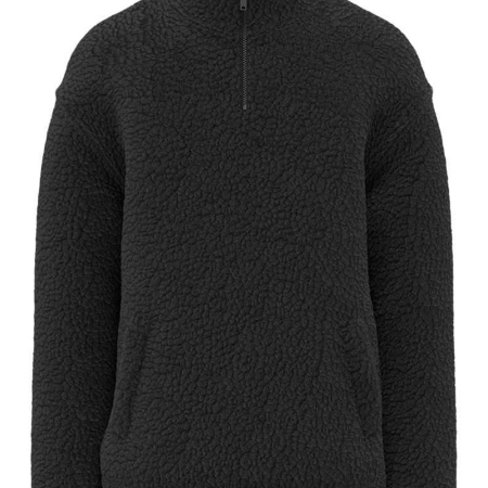 SP403 Spasso Unisex Sherpa Drop Shoulder 1/4 Zip Sweat image 1