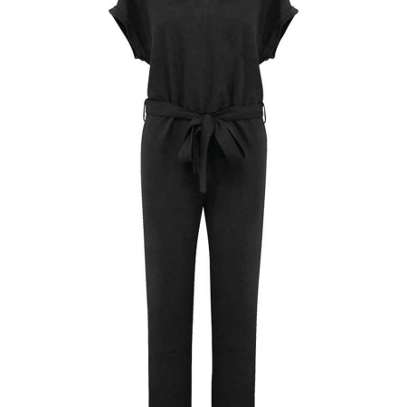 SP5004 Spasso Ladies Short Sleeve Linen Knit Jumpsuit image 1
