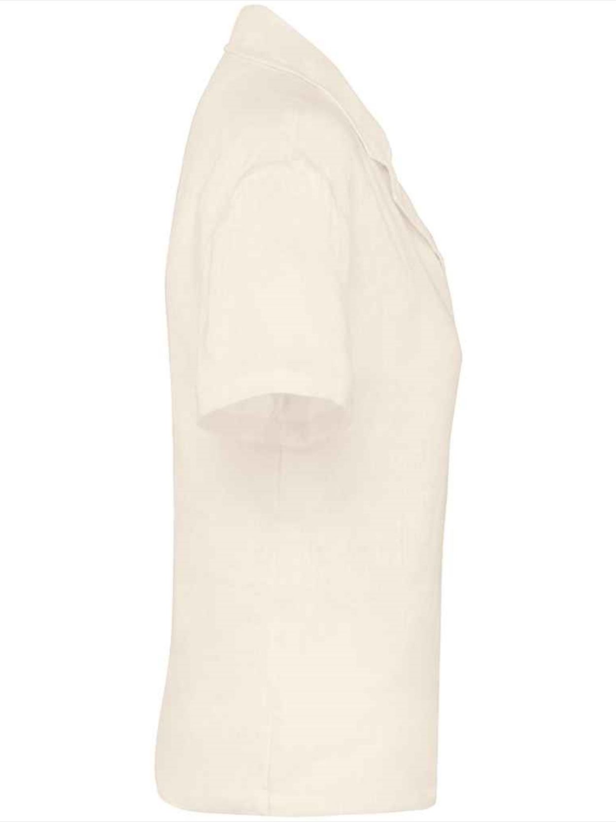SP523 Spasso Ladies Short Sleeve Linen Bowling Collar Shirt image 3