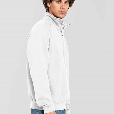 SS154 622880 Fruit of the Loom Iconic Premium Zip Neck Sweatshirt image 1