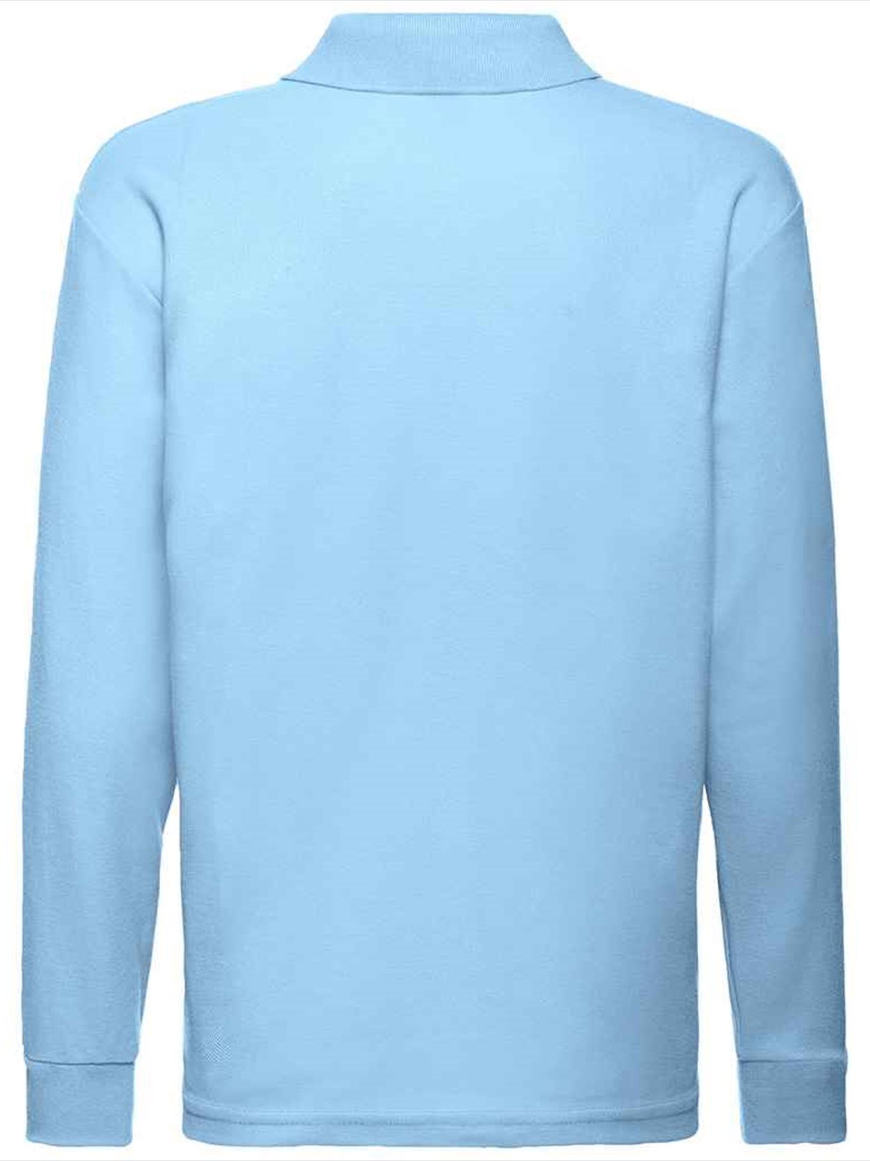 SS45B 632010 Fruit of the Loom Kids Long Sleeve Poly/Cotton Piqué Polo Shirt image 3