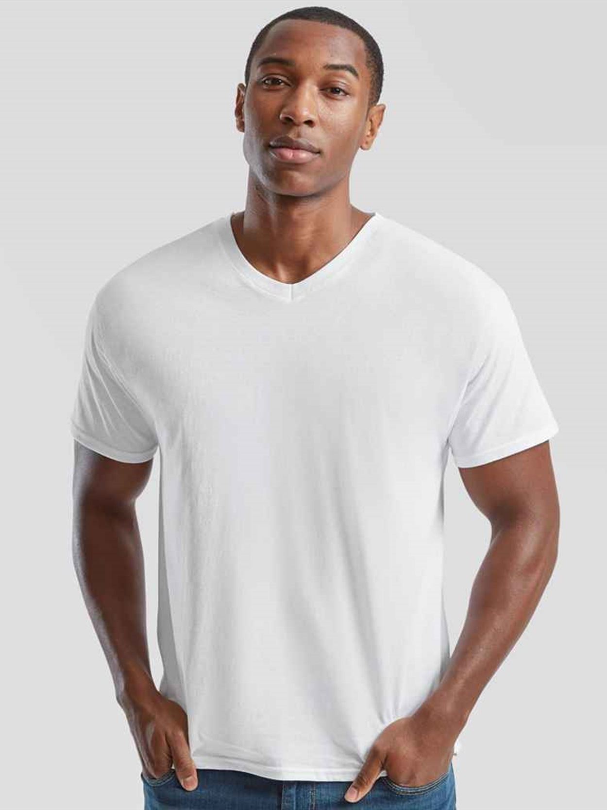 SS631 614260 Fruit of the Loom Original V Neck T-Shirt image 2