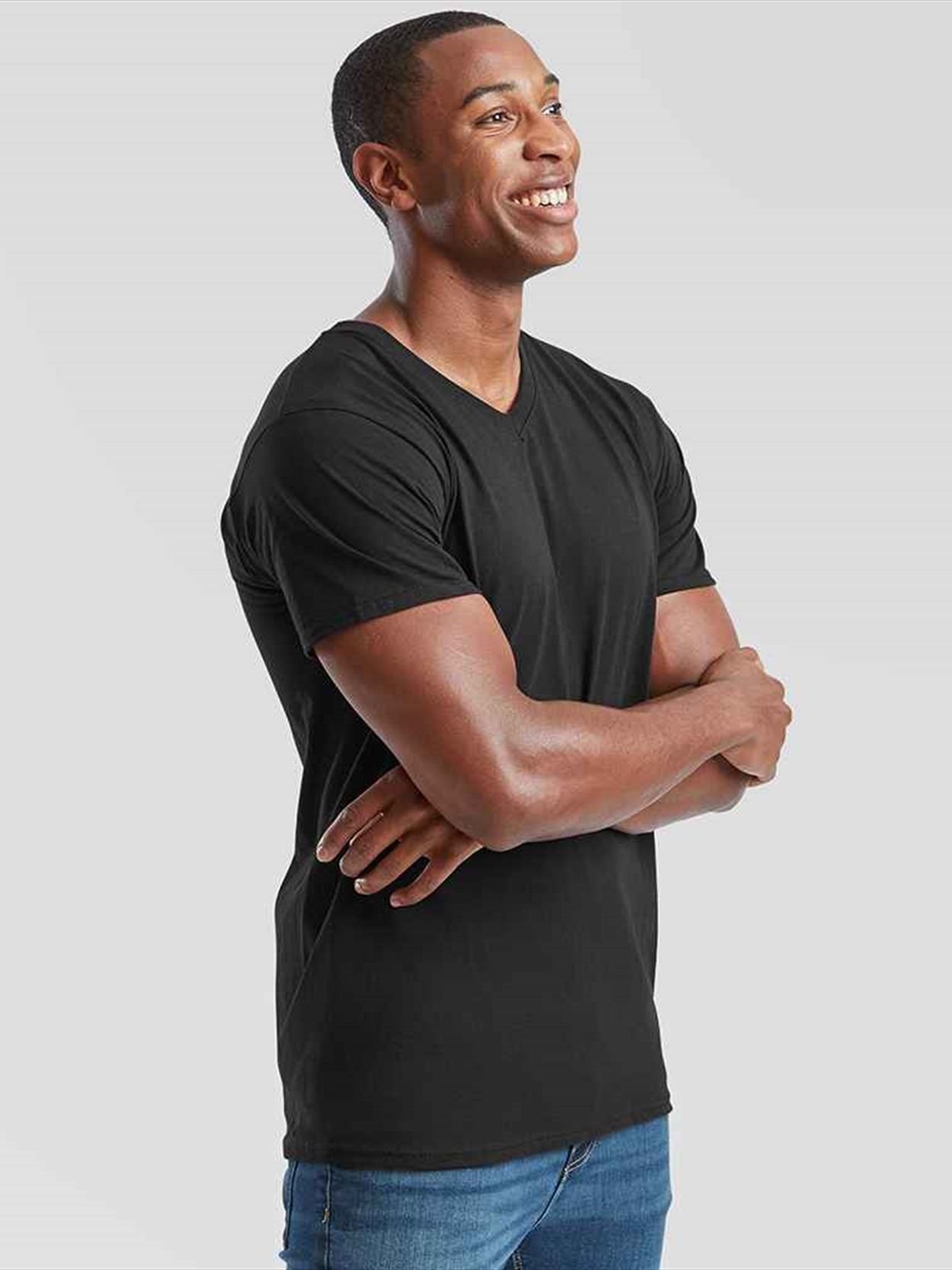 SS631 614260 Fruit of the Loom Original V Neck T-Shirt image 1