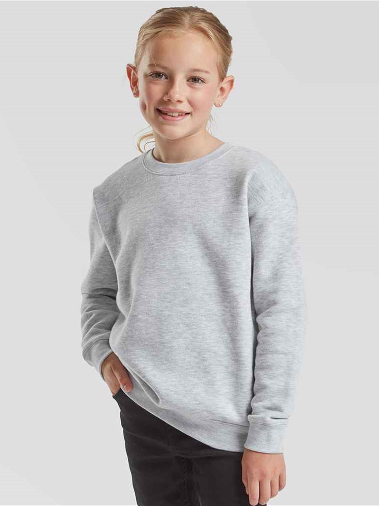 SSE9B 620310 Fruit of the Loom Kids Premium Drop Shoulder Sweatshirt image 2