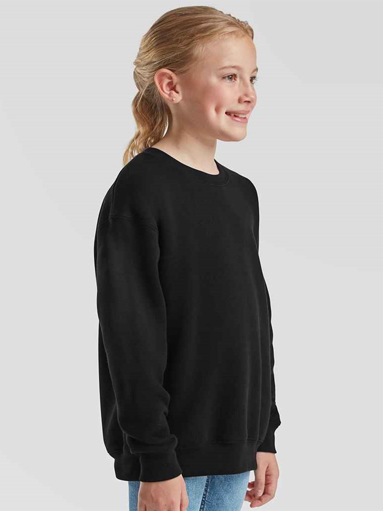 SSE9B 620310 Fruit of the Loom Kids Premium Drop Shoulder Sweatshirt image 1
