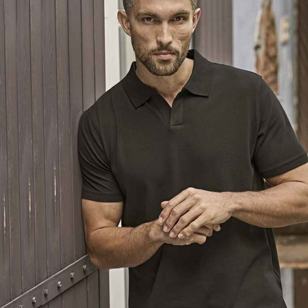 T1404 1404 Tee Jays Luxury Stretch V Neck Polo Shirt image 1