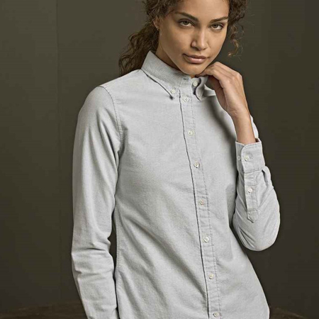 T4001 4001 Tee Jays Ladies Perfect Long Sleeve Oxford Shirt image 1