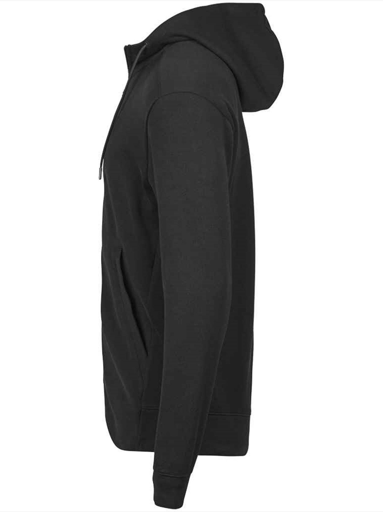 T5508 5508 Tee Jays Ribbed Interlock Full Zip Hooded Sweatshirt image 3