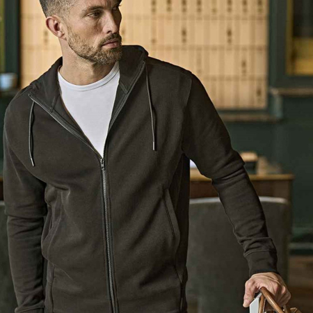 T5508 5508 Tee Jays Ribbed Interlock Full Zip Hooded Sweatshirt image 1