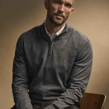 T6010 6010 Tee Jays Half Zip Sweater image 1