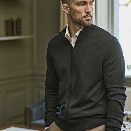 T6012 6012 Tee Jays Knitted Full Zip Sweater image 1