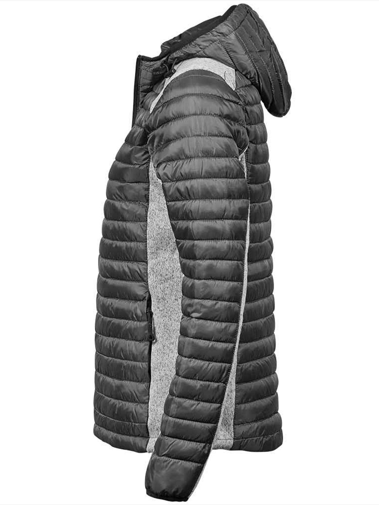 T9611 9611 Tee Jays Ladies Crossover Hooded Padded Outdoor Jacket image 3