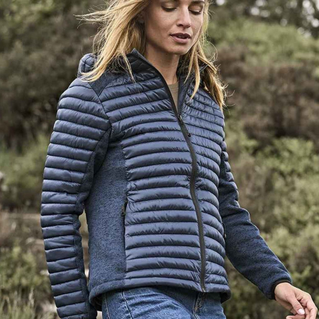 T9611 9611 Tee Jays Ladies Crossover Hooded Padded Outdoor Jacket image 1
