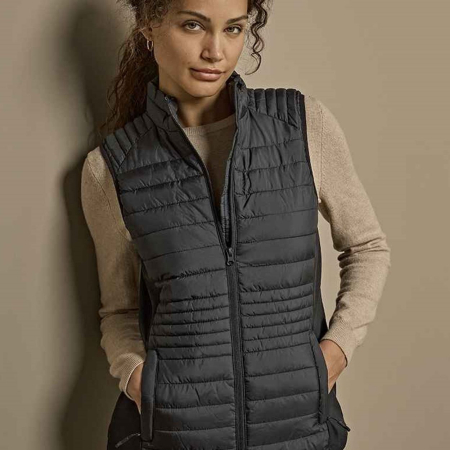 T9625 9625 Tee Jays Ladies Crossover Padded Bodywarmer image 1