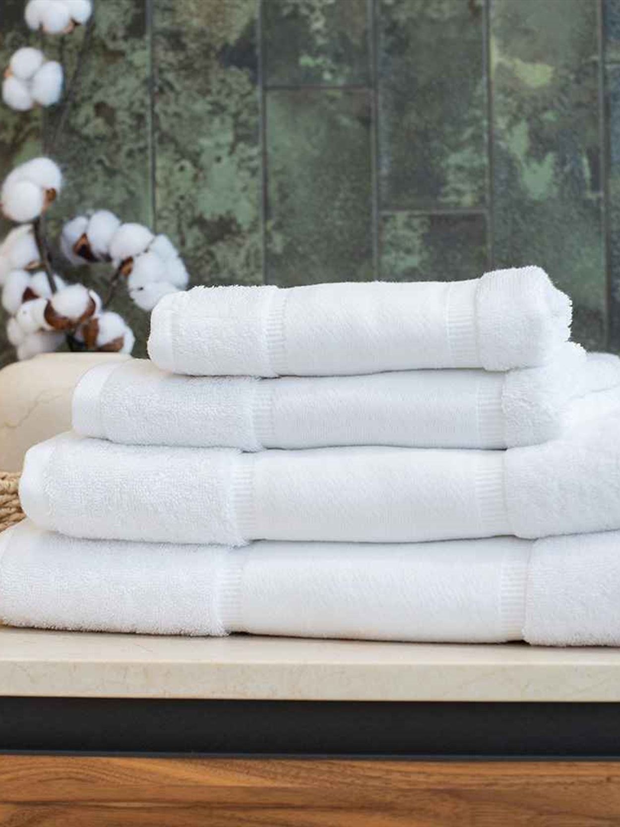 TC504 Towel City Organic Printable Border Bath Towel image 1