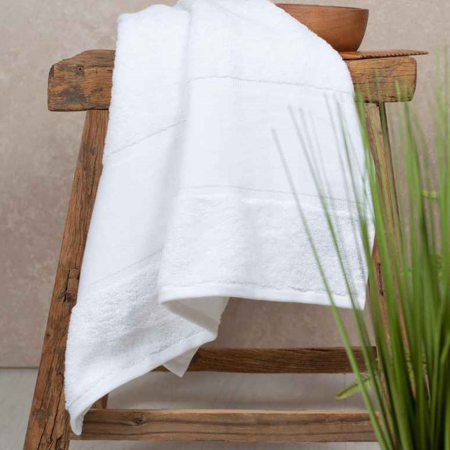 TC505 Towel City Organic Printable Border Guest Towel image 1