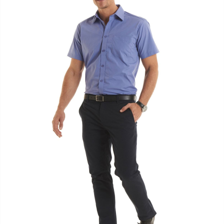 UC714 Men's Short Sleeve Poplin Shirt image 1