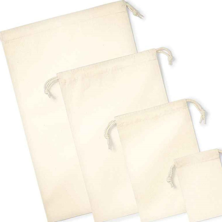 W266 Westford Mill Organic Premium Cotton Stuff Bag image 1