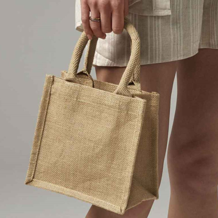 W411 Westford Mill Jute Petite Gift Bag image 1