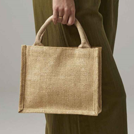 W431 Westford Mill Shimmer Jute Mini Gift Bag image 1