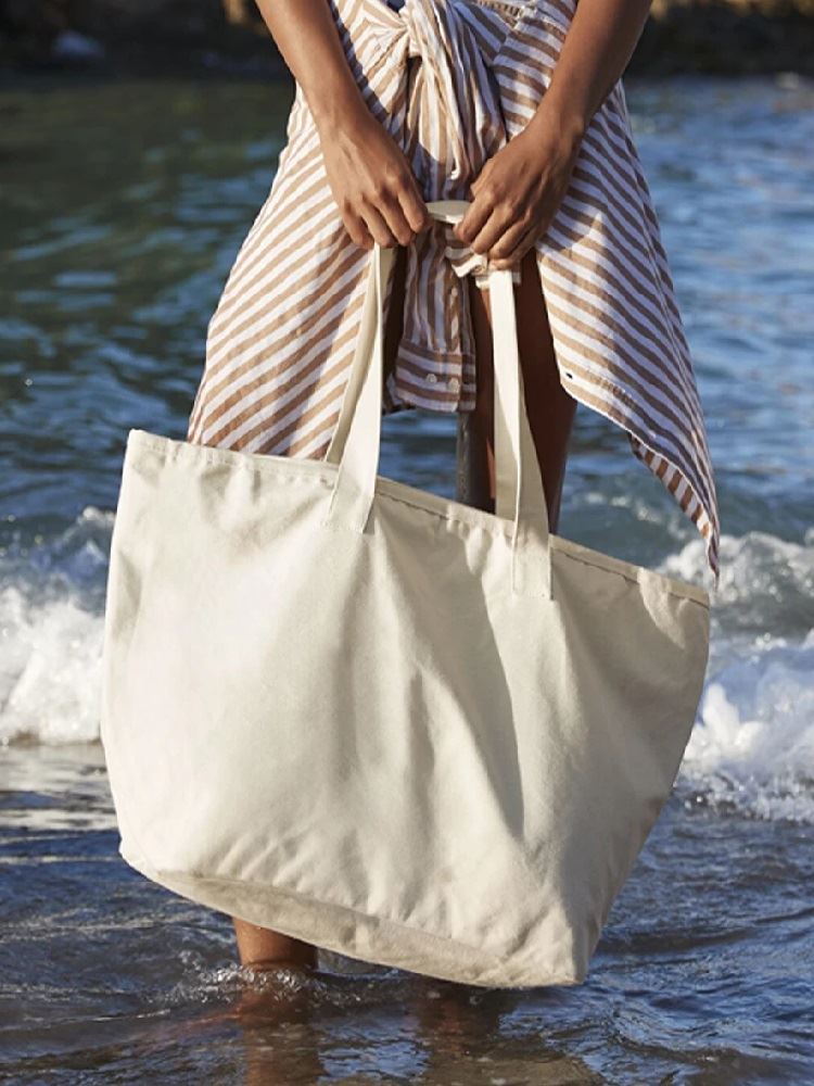 W606 Oversized Heavy Duty Canvas Tote Bag image 1