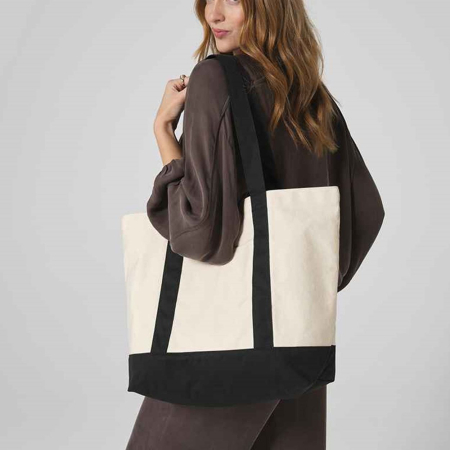 W804 Westford Mill EarthAware® Organic Varsity Shopper image 1