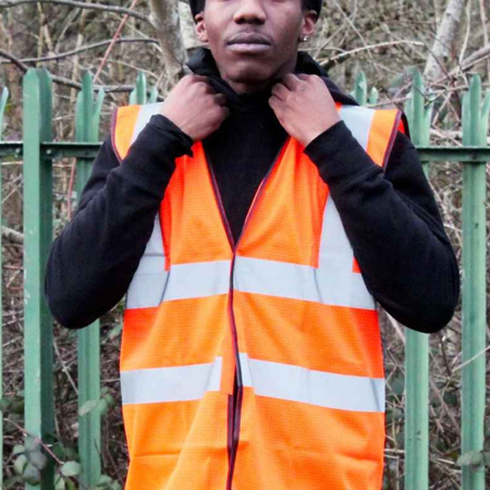 WR001 DWHV24 Warrior Hi-Vis Waistcoat image 1