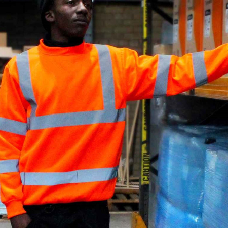 WR011 DWHV00 Warrior Hi-Vis Sweatshirt image 1
