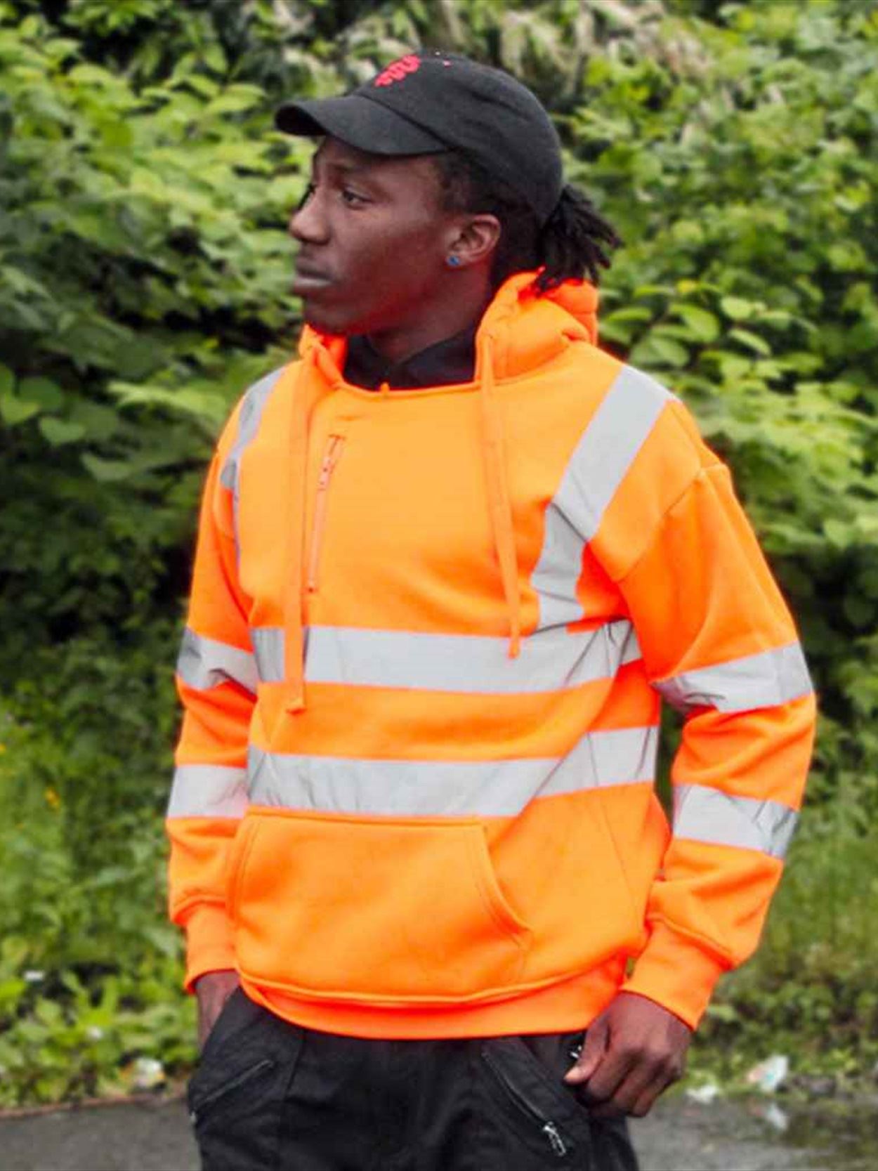 WR012 DWHV44 Warrior Hi-Vis Pull On Hoodie image 1